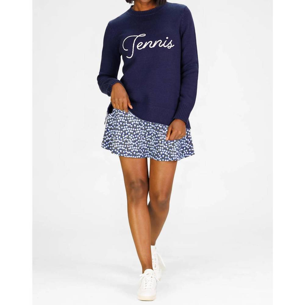 NEW DUFFIELD LANE tennis sweater in navy